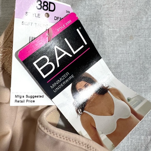 NWT Bali bra minimizer underwire 38D soft taupe - Picture 2 of 4